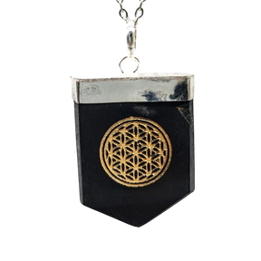 Necklace -Shungite -Flower of Life