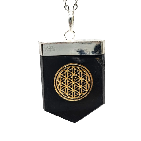 Necklace -Shungite -Flower of Life