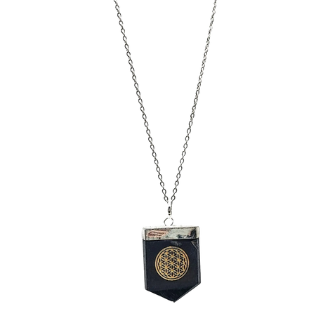 Necklace -Shungite -Flower of Life