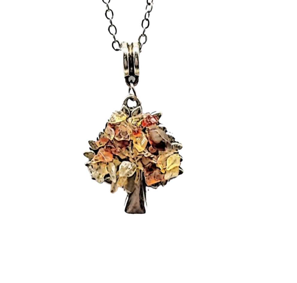 Necklace -Tree of Life Gemstone Pendants -Citrine