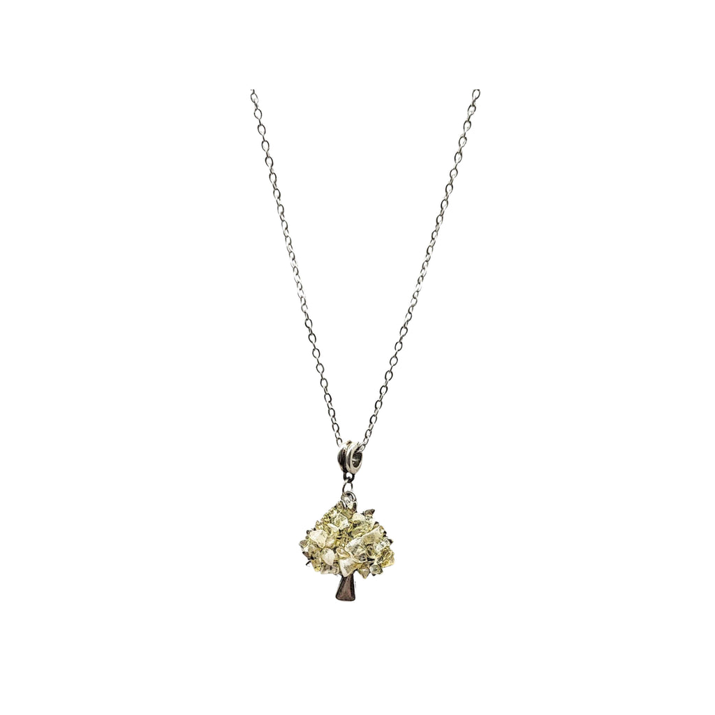 Necklace -Tree of Life Gemstone Pendants -Crystal Quartz