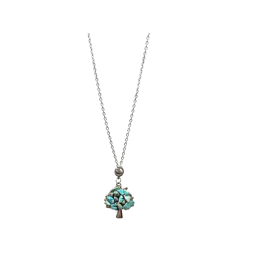 Necklace -Tree of Life Gemstone Pendants -Turquoise