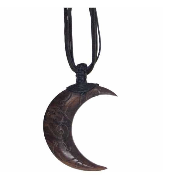 Necklace -Wood -Moon