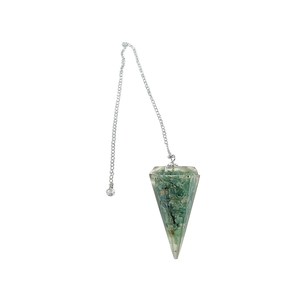 Pendulum -Cone -Chips Gemstone -Green Aventurine