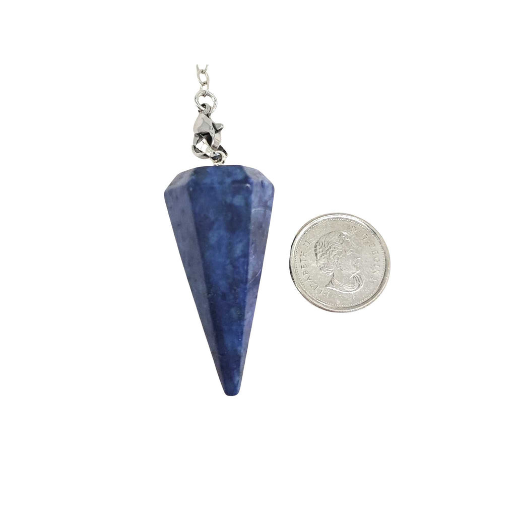 Pendulum -Cone -Natural Lapis Lazuli -7 Chakras Beads