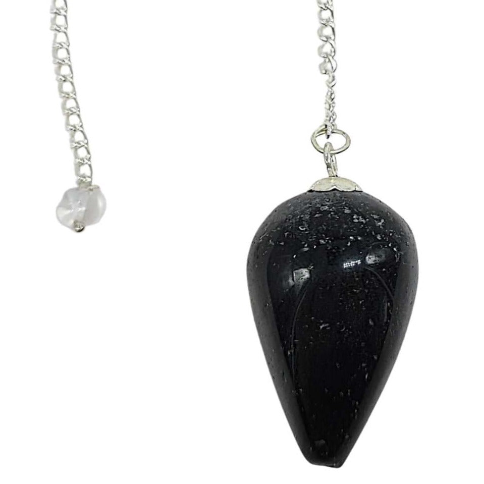 Pendulum -Water Drop Shape -Black Obsidian