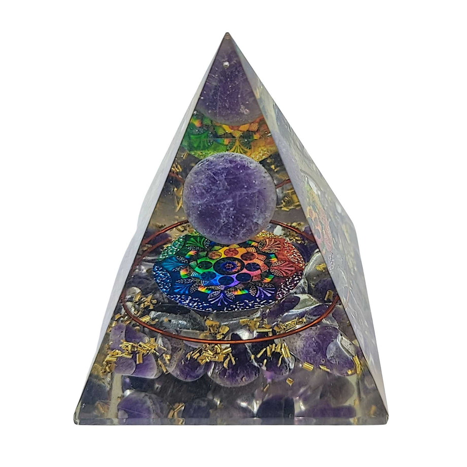 Acheter Pyramide d'orgonite en cristaux naturels, figurines de guérison  énergétique, ornement