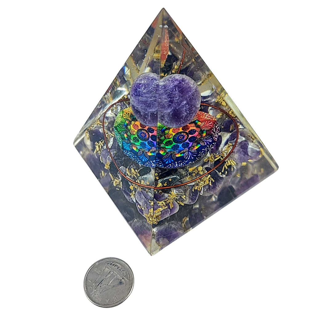 Pyramid -Orgonite -Amethyst Gemstones -Amethyst Sphere