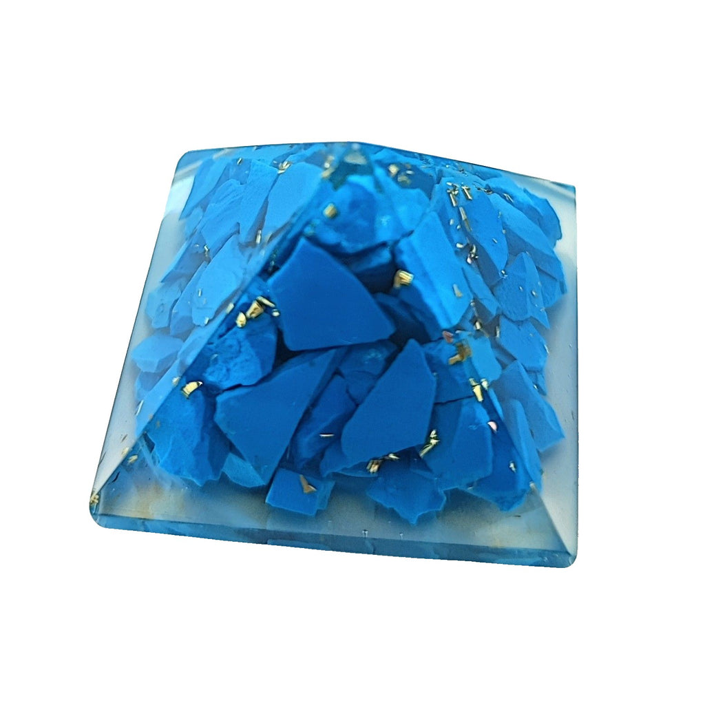 Pyramid -Turquoise- Orgone -1.25" -Pyramid -Aromes Evasions 