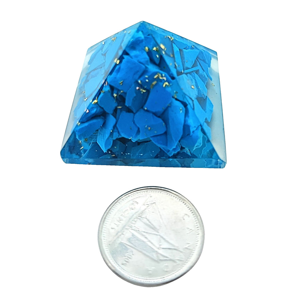 Pyramid -Turquoise- Orgone -1.25" -Pyramid -Aromes Evasions 