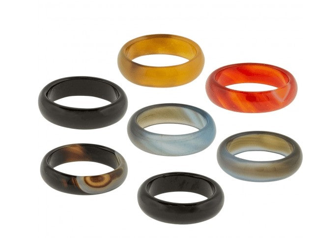 Ring -Agate -Asst'd Colors -Size 6-10 10