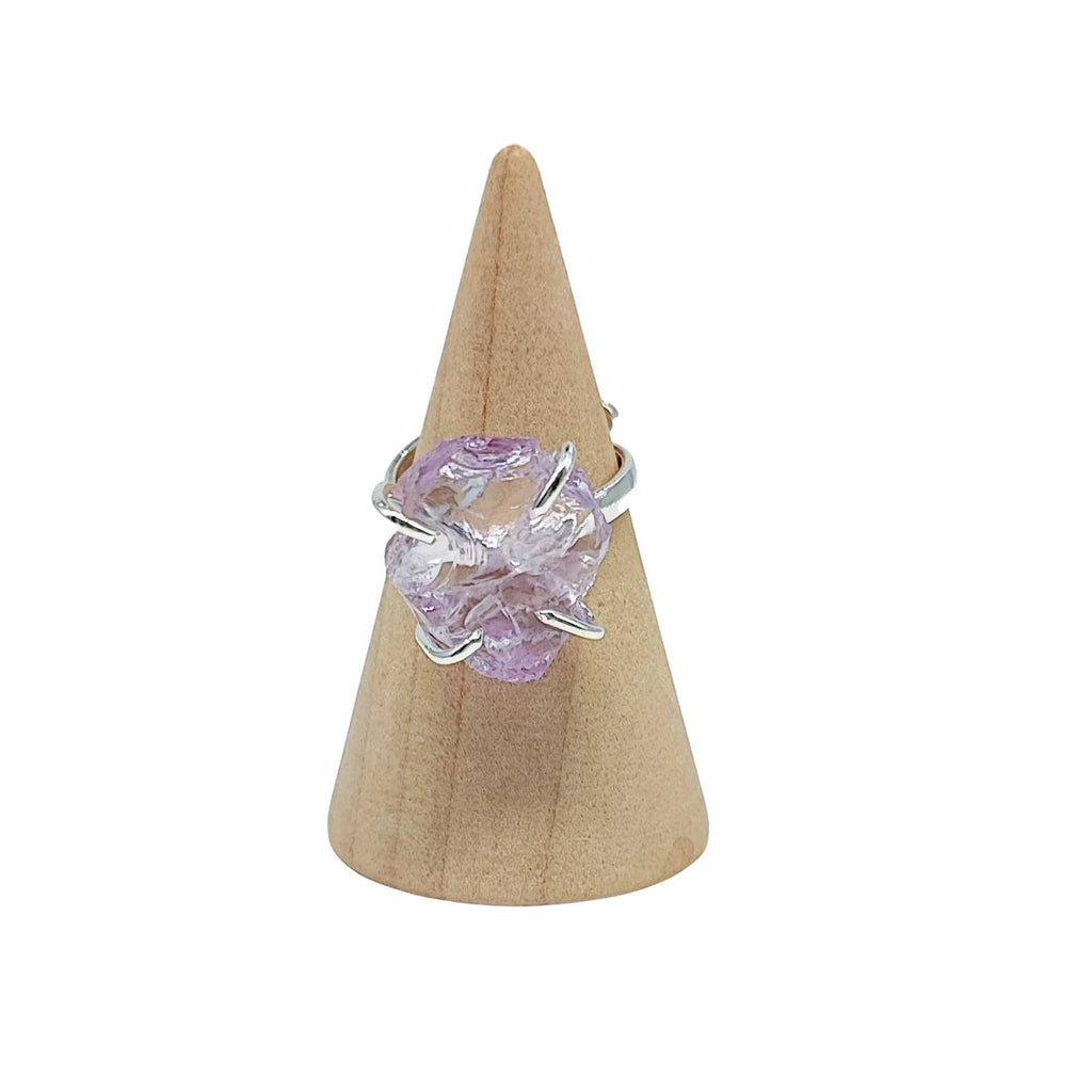 Ring -Amethyst -Solitaire Stone -Adjustable