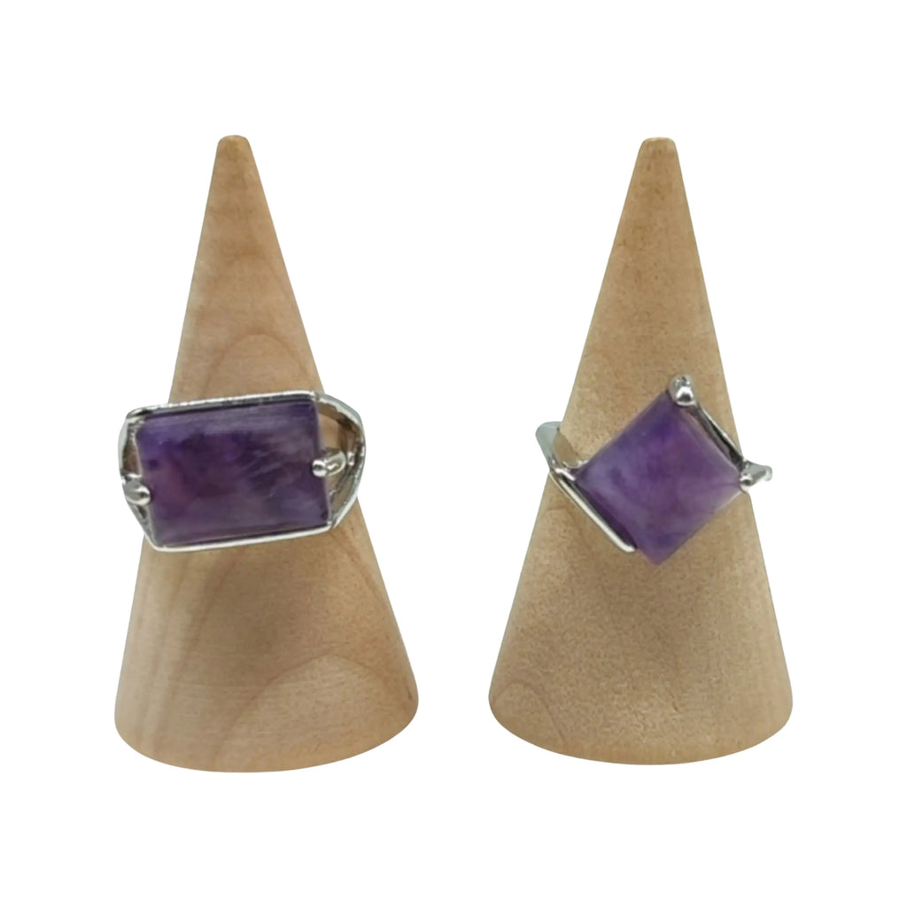 Ring -Amethyst -Square -Size 6-10 -Amethyst -Aromes Evasions 