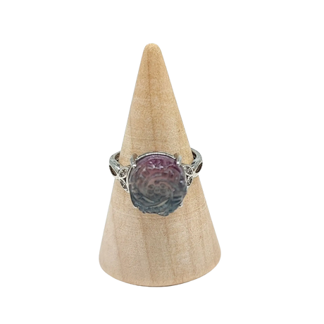 Ring -Fluorite -Flower -Adjustable