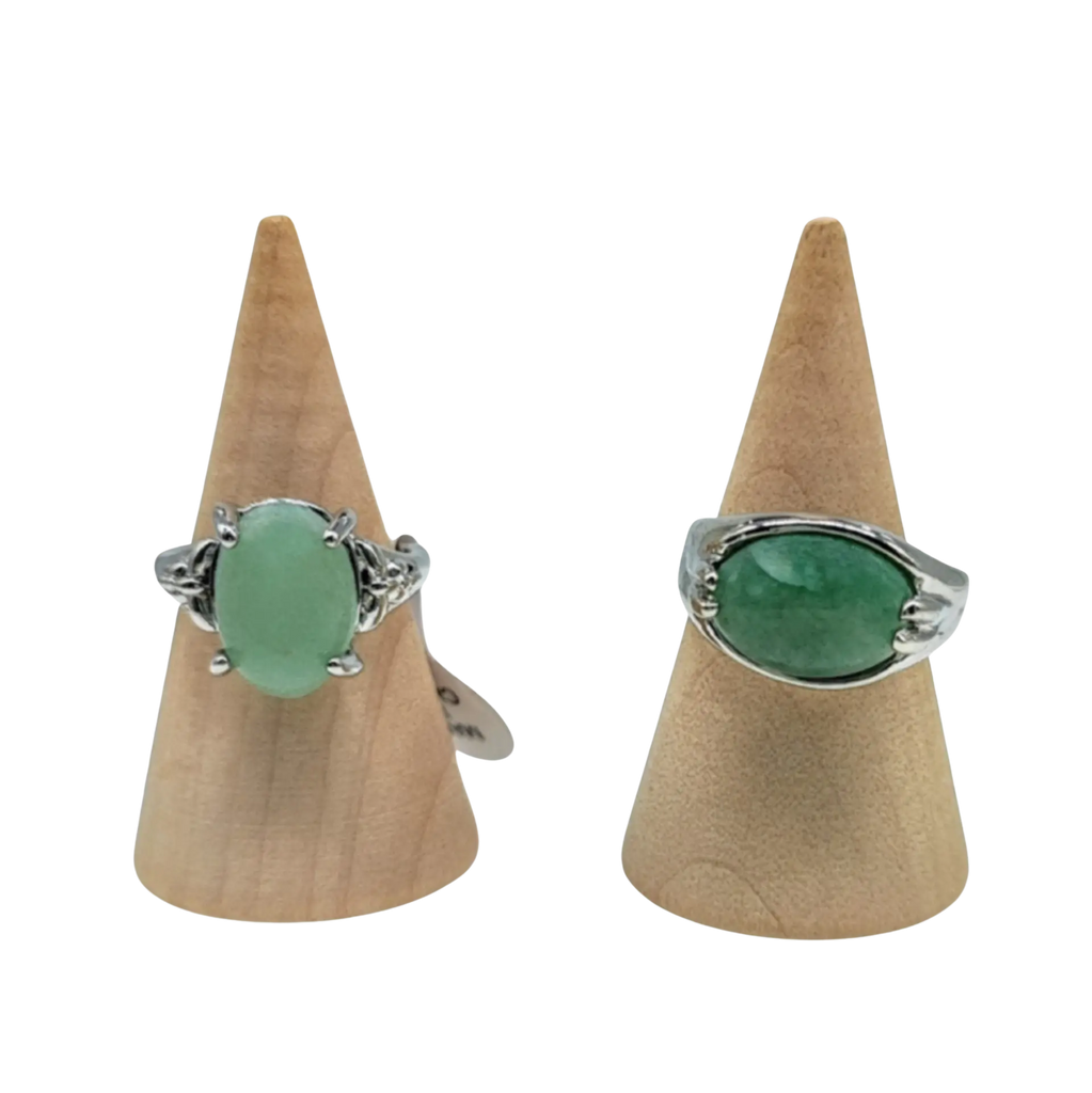 Ring -Green Aventurine -Oval -Size 7-10