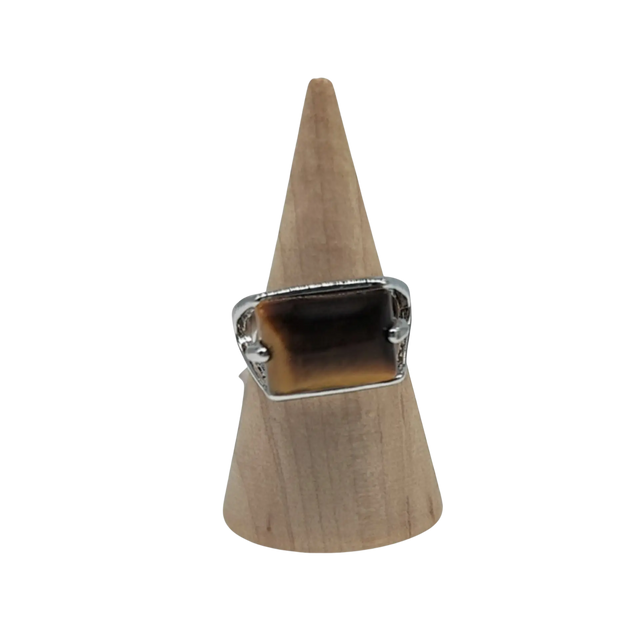 Ring -Tiger Eye -Square -Size 7-10