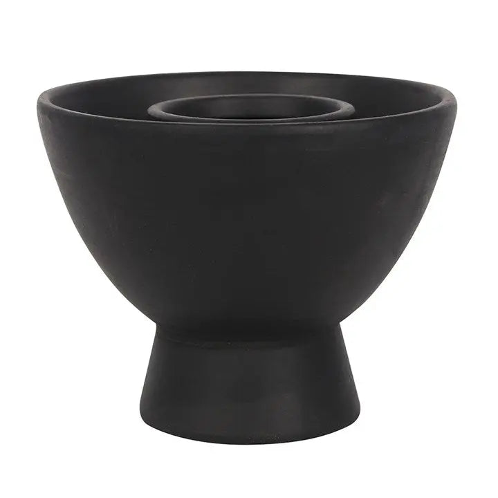 Smudging - Terracotta Bowl - Black Pentagram