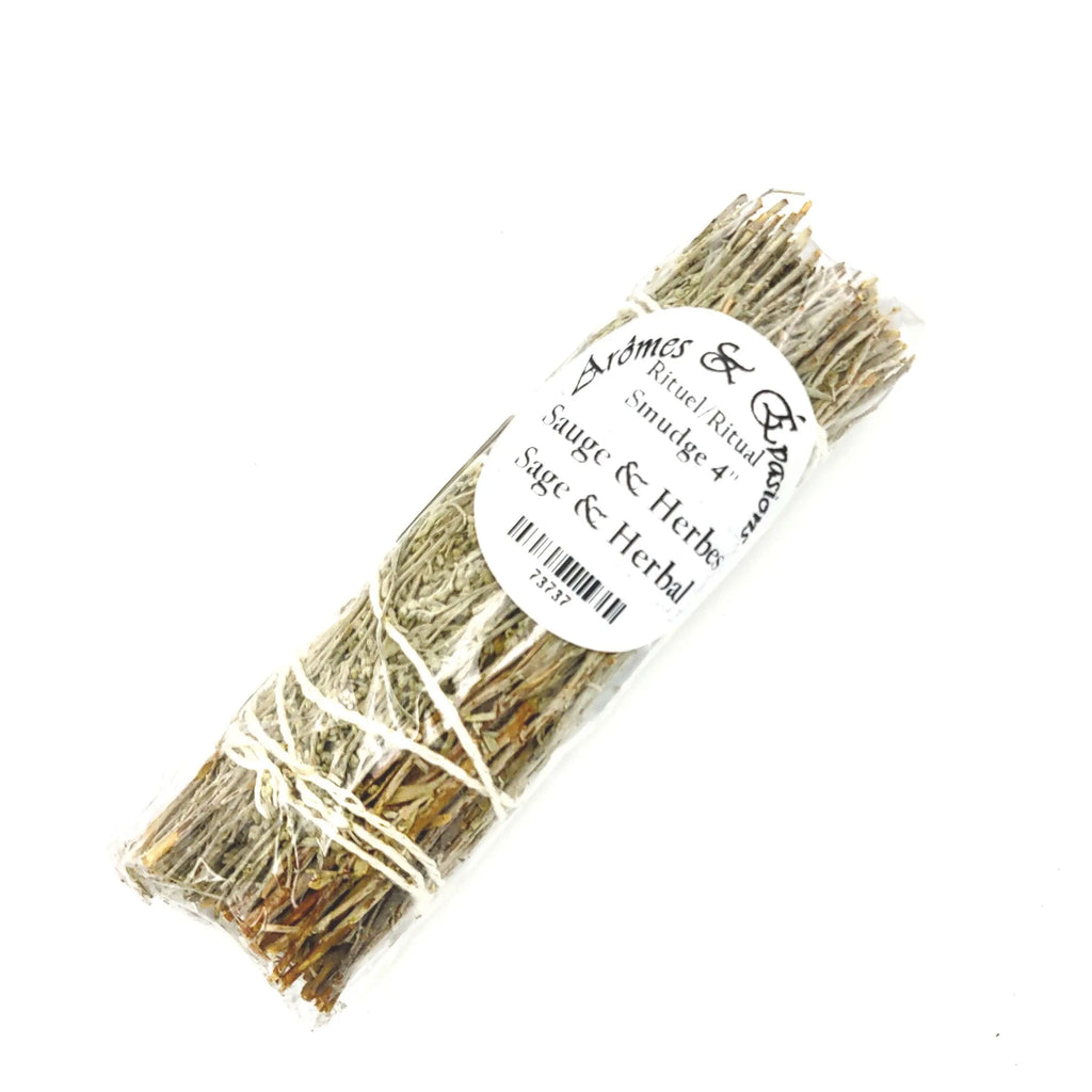 Smudging Incense Stick -Sage & Herbal Mixed -4''