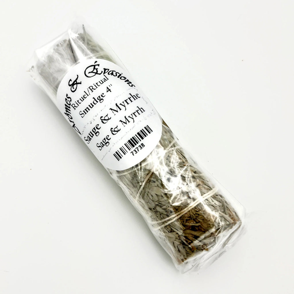 Smudging Incense Stick -Sage & Myrrh -4''