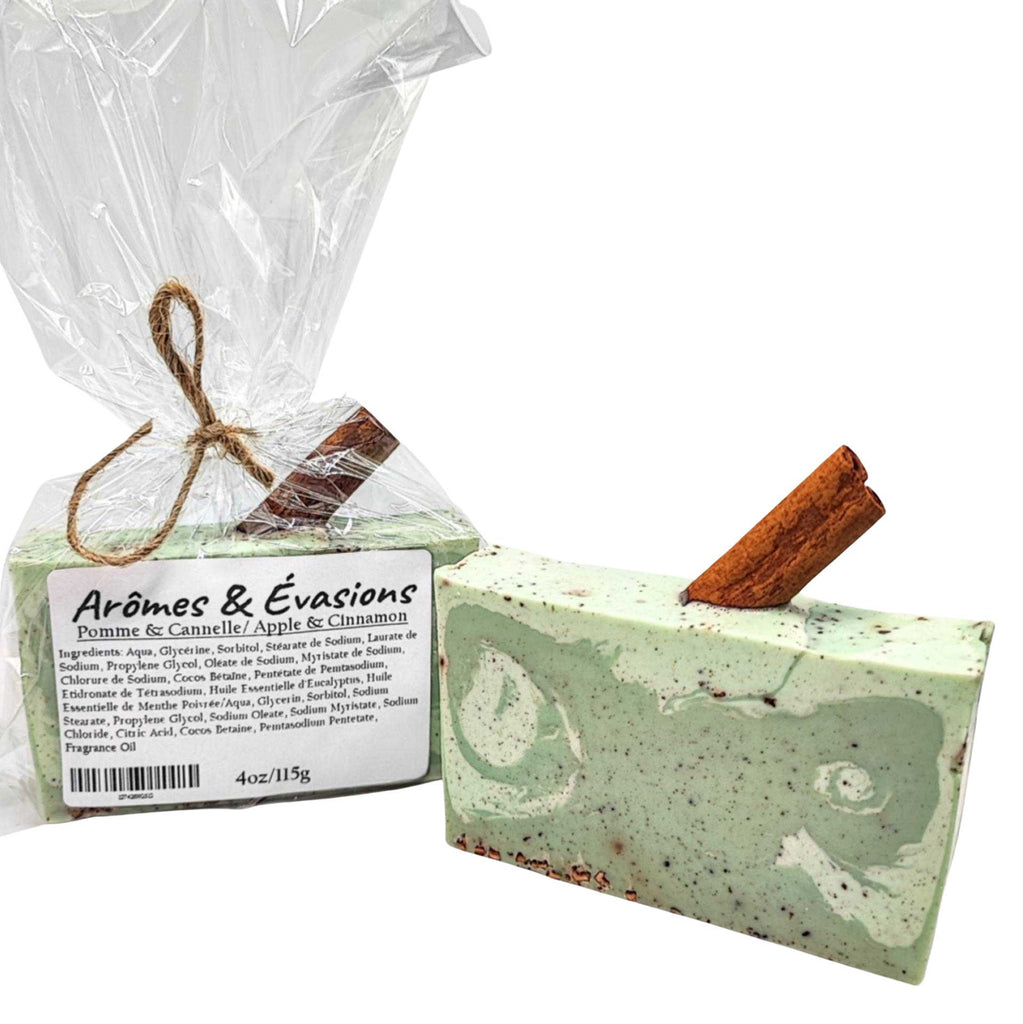 Soap Bar -Apple & Cinnamon -4oz Arômes & Évasions.