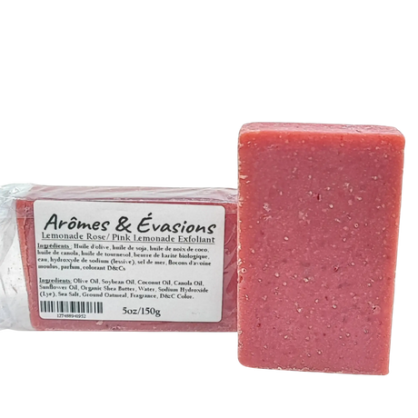 Soap Bar -Cold Process -Exfoliant -Pink Lemonade