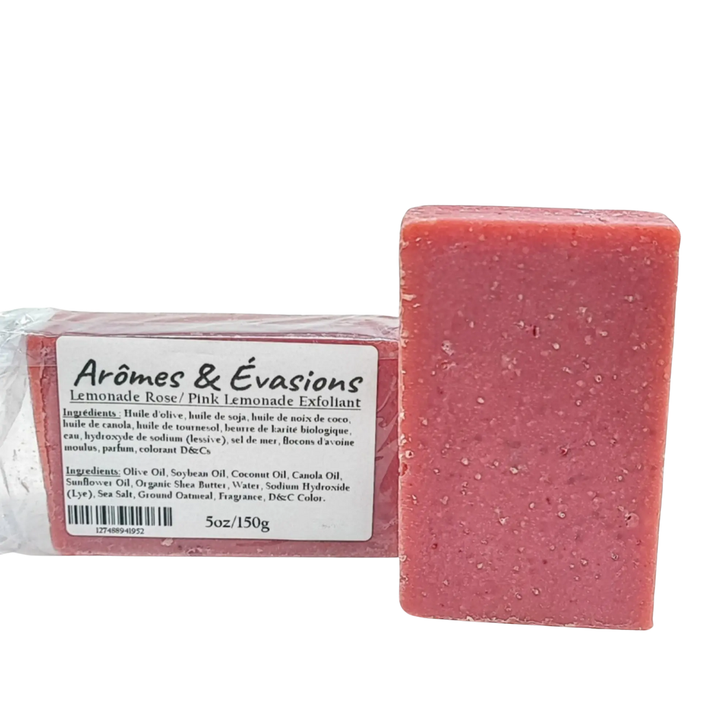Soap Bar -Cold Process -Exfoliant -Pink Lemonade