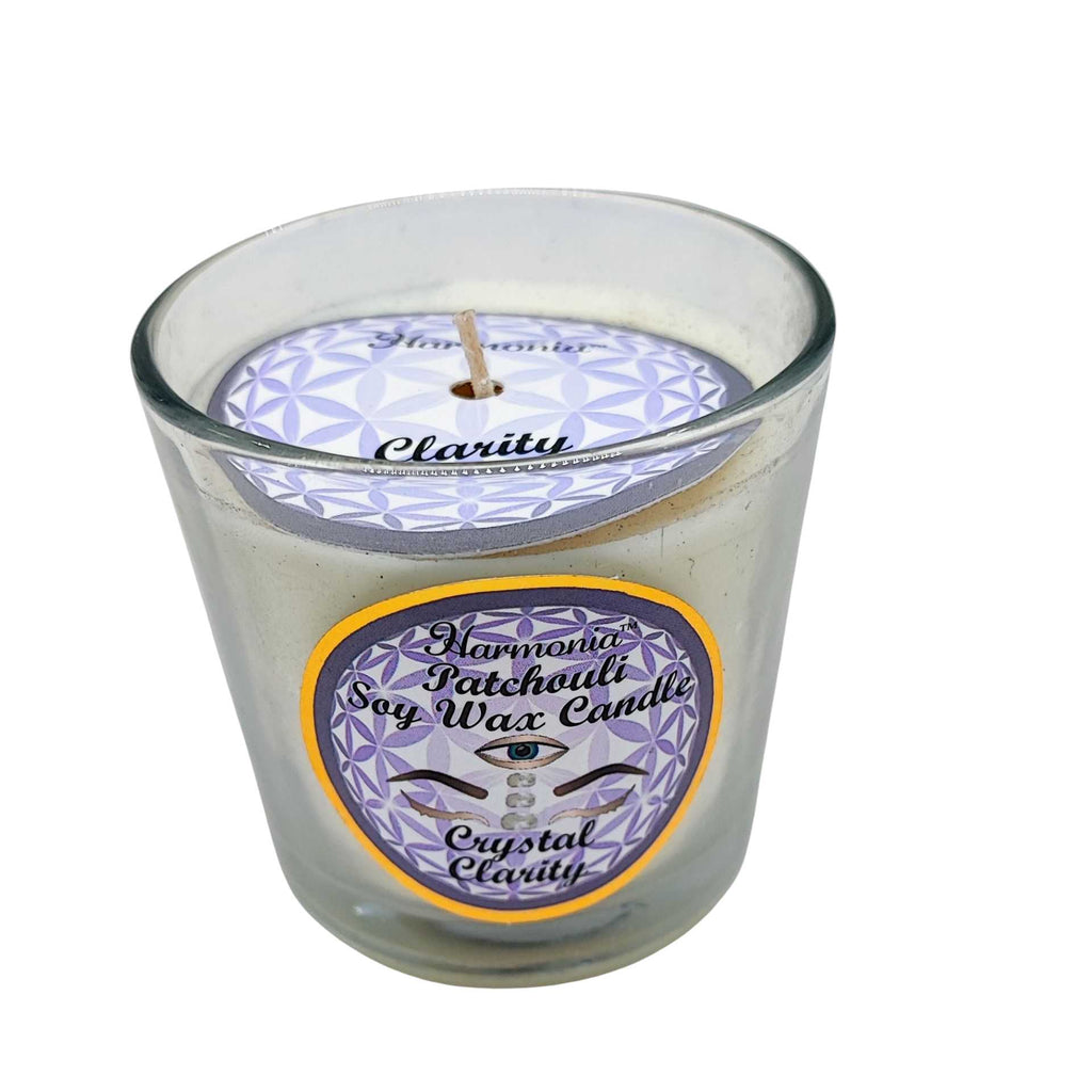 Soy Candle -Harmonia Clarity -Patchouli & Crystal Stone -3oz