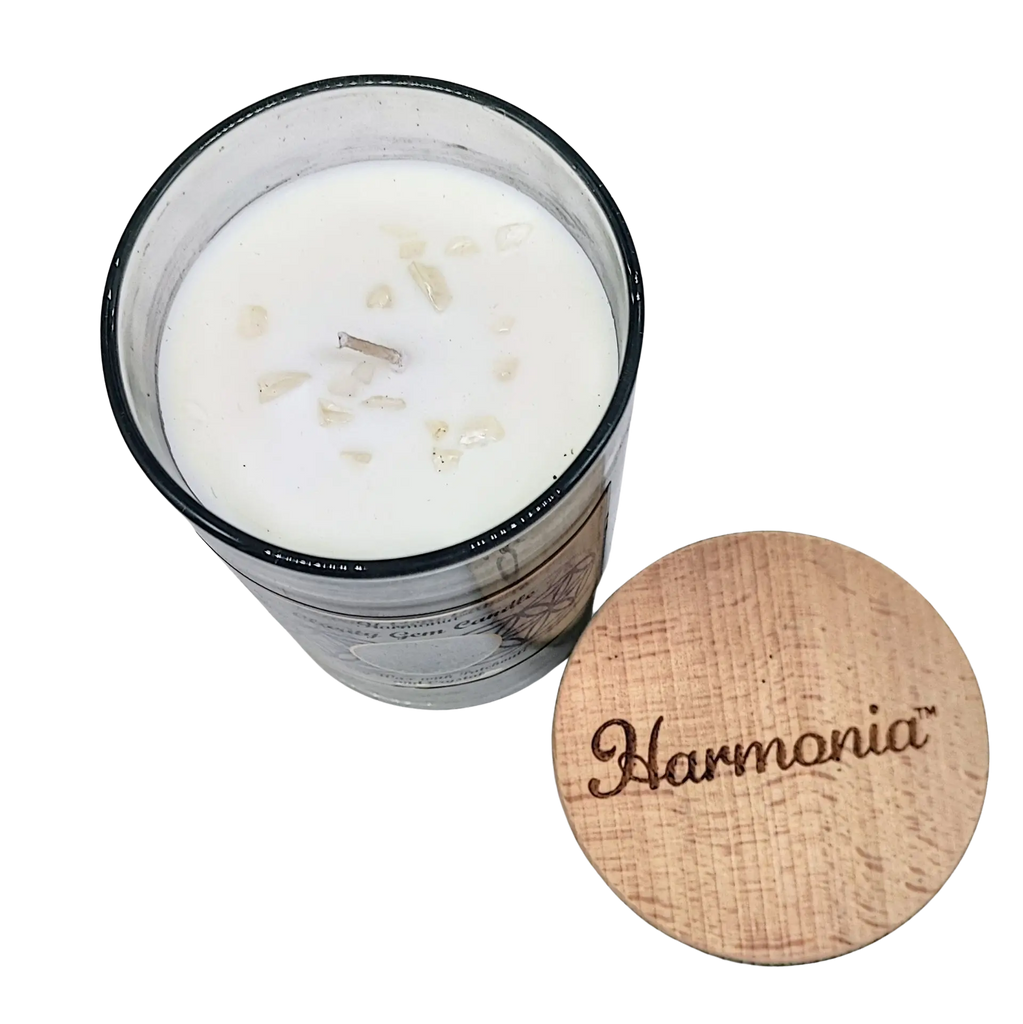 Soy Candle -Harmonia Clarity -Patchouli & Crystal Stone -9oz