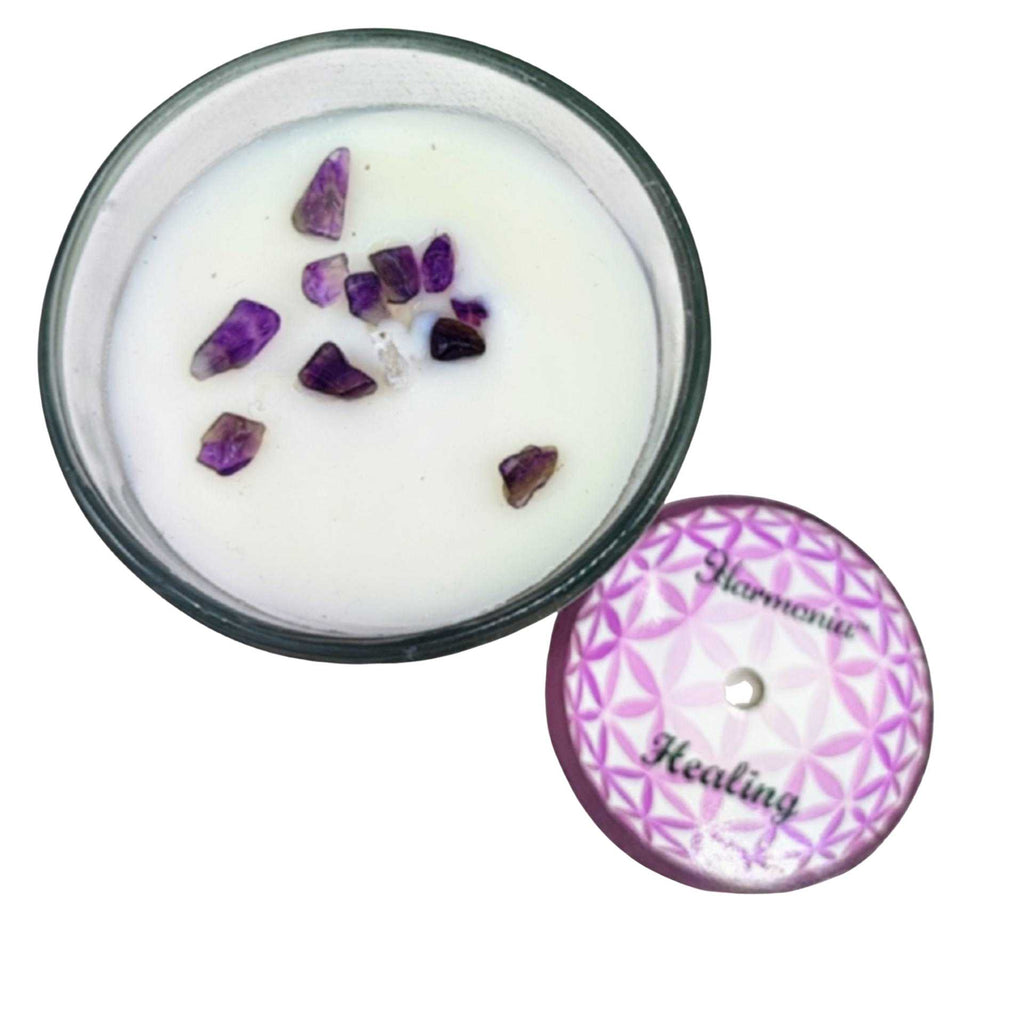 Soy Candle -Harmonia Healing -Lavender & Amethyst -3oz -3oz -Aromes Evasions 