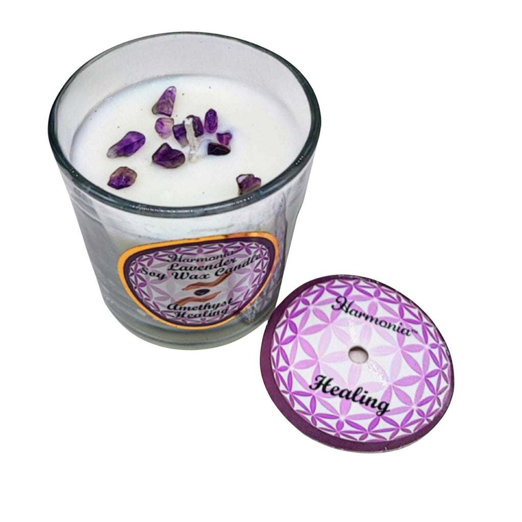 Soy Candle -Harmonia Healing -Lavender & Amethyst -3oz