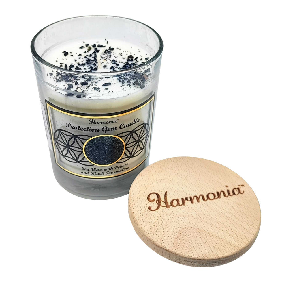 Soy Candle -Harmonia Protection -Vetiver & Tourmaline -9oz -9oz -Aromes Evasions 