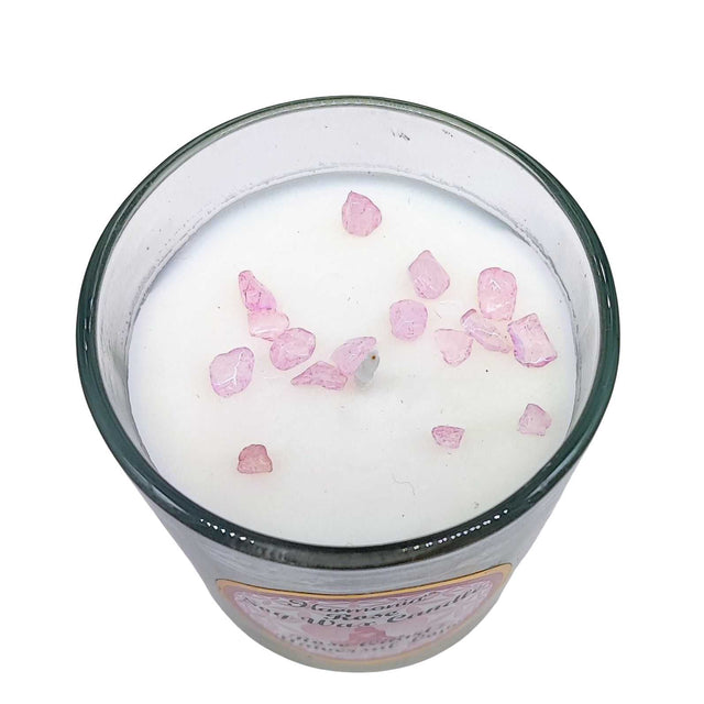 Soy Candle -Harmonia Universal Love -Rose & Rose Quartz -3oz