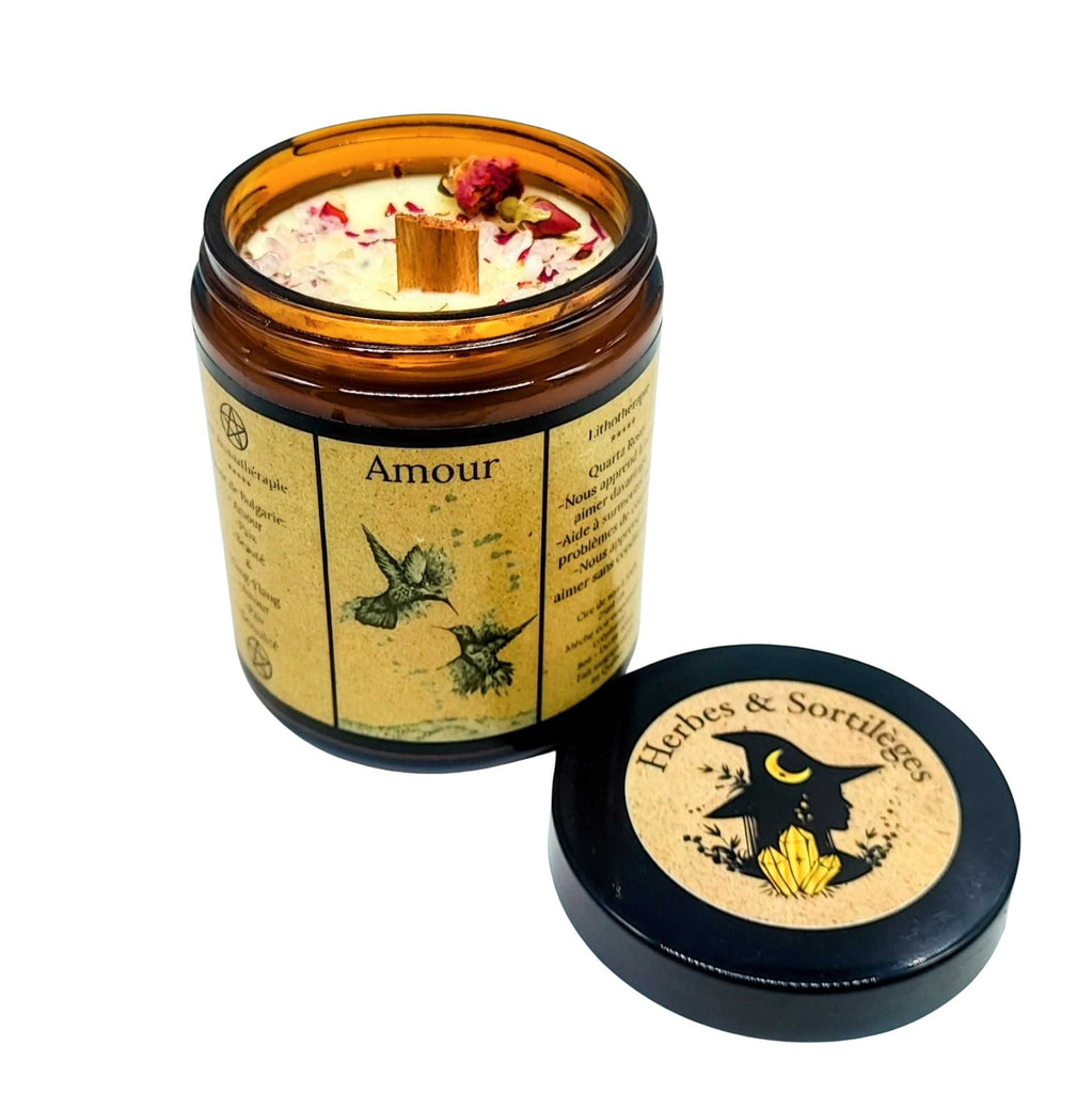 Soy Candle -Herbes & Sortileges -Love -8oz -8oz -Aromes Evasions 