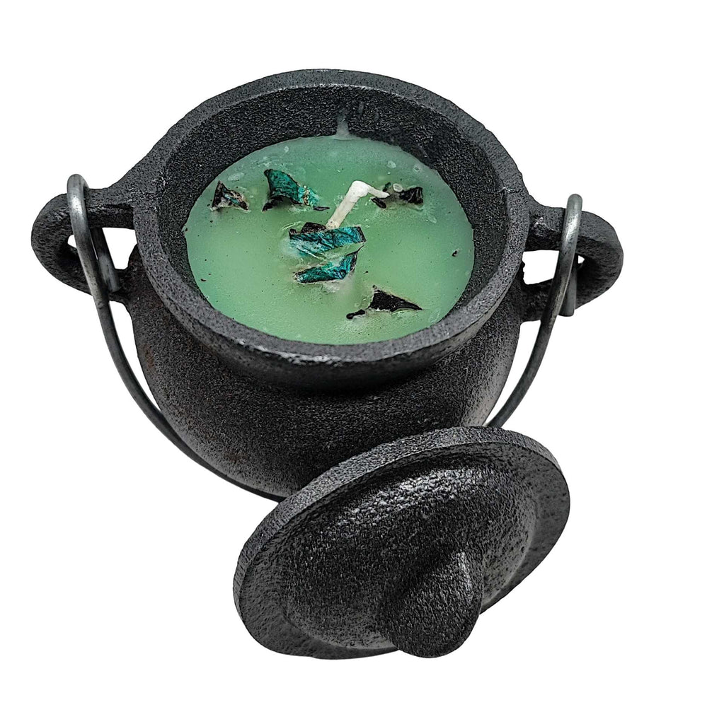 Soy Smudge Candle -Eucalyptus -Filled in 4 inch Cast Iron Cauldron -3.5oz