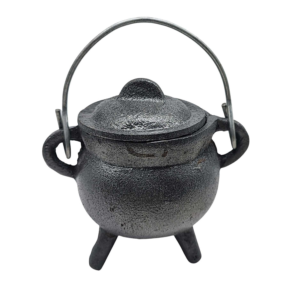 Soy Smudge Candle -Eucalyptus -Filled in 4 inch Cast Iron Cauldron -3.5oz