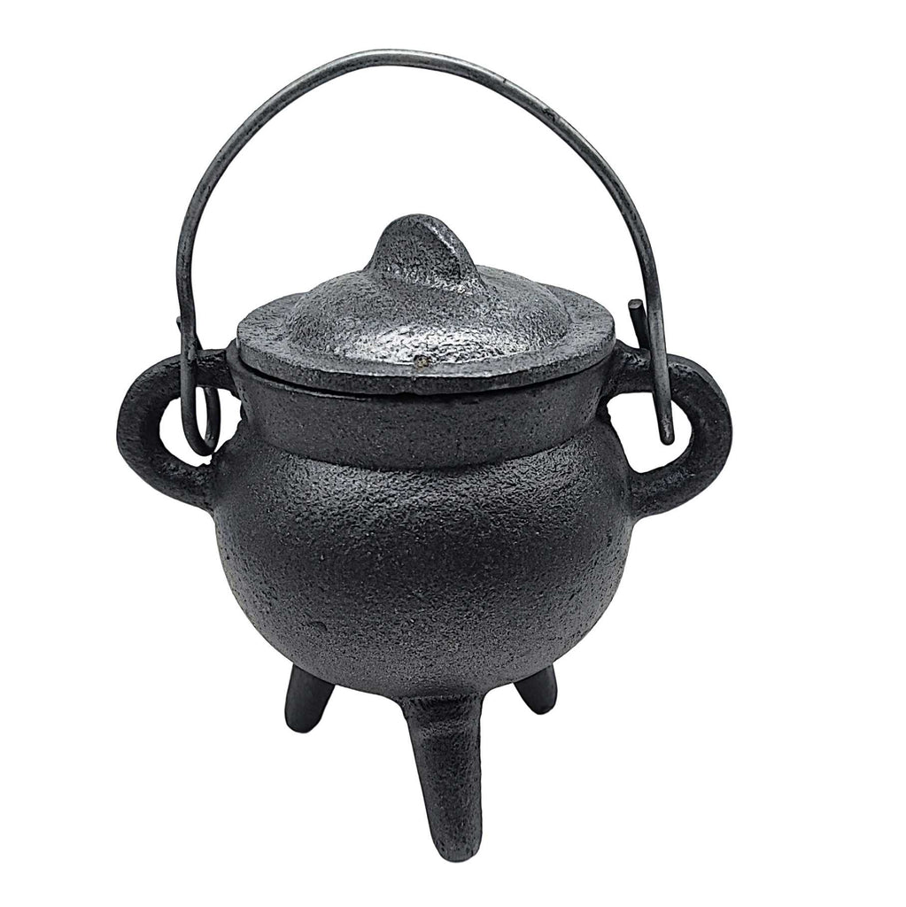 Soy Smudge Candle -Sandalwood -Filled in 4 inch Cast Iron Cauldron -3.5oz