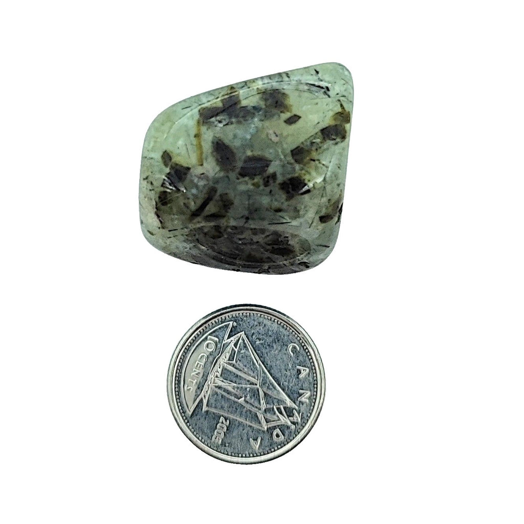 Stone -Prehnite -Rutile -Tumbled -Medium Arômes & Évasions.