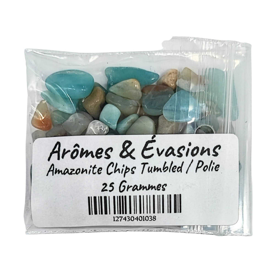 Stone -Tumbled Chips -Amazonite -6 to 8mm 25 g