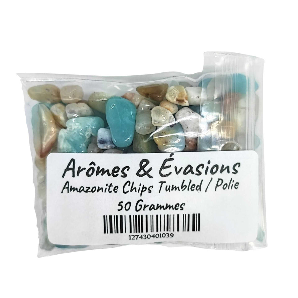 Stone -Tumbled Chips -Amazonite -6 to 8mm 50 g