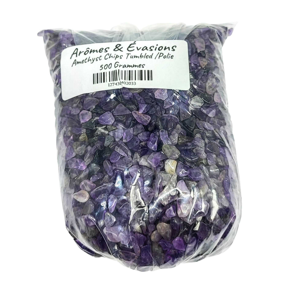 Stone -Tumbled Chips -Amethyst -5 to 10mm 500 g