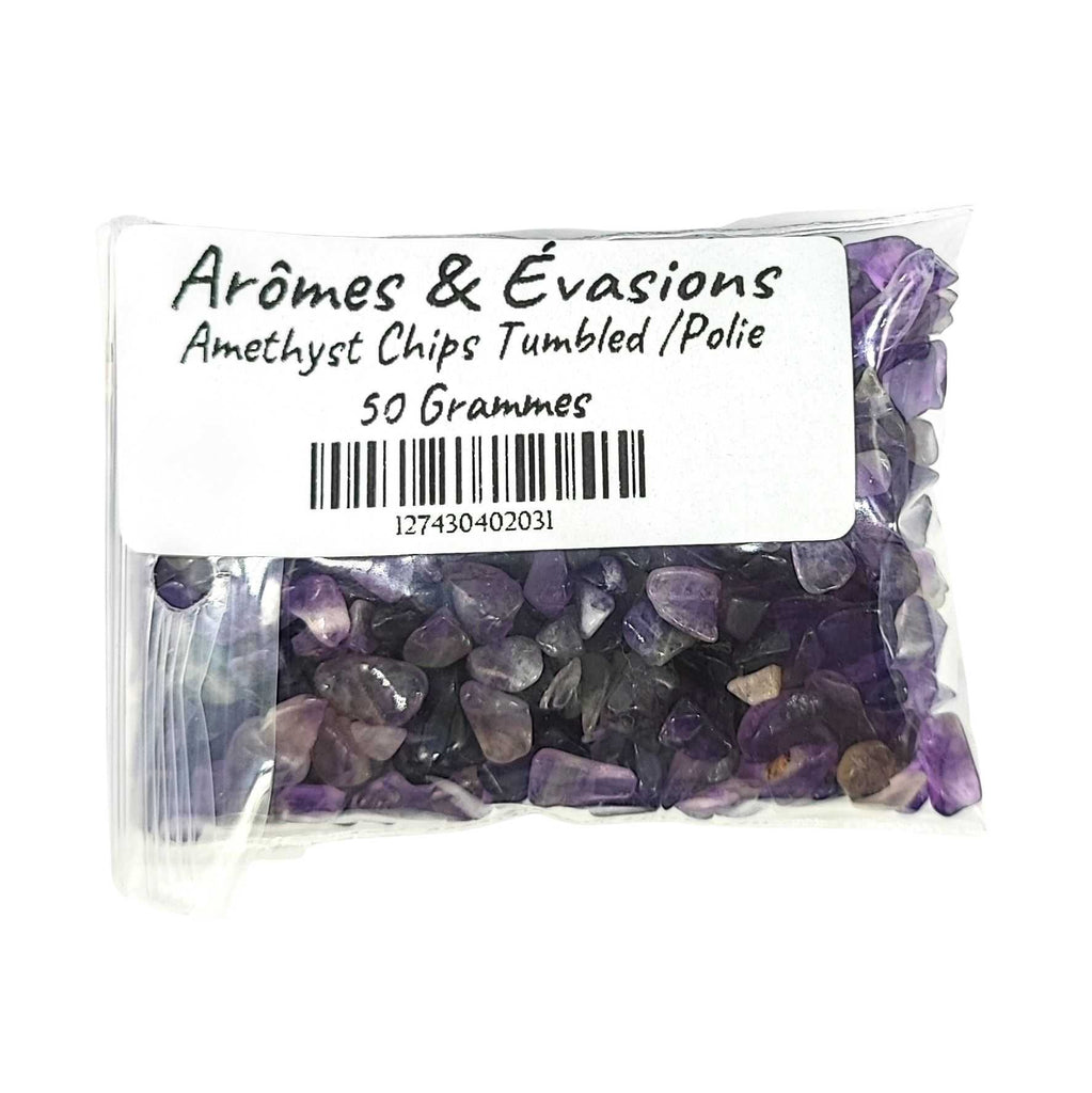 Stone -Tumbled Chips -Amethyst -5 to 10mm 50 g
