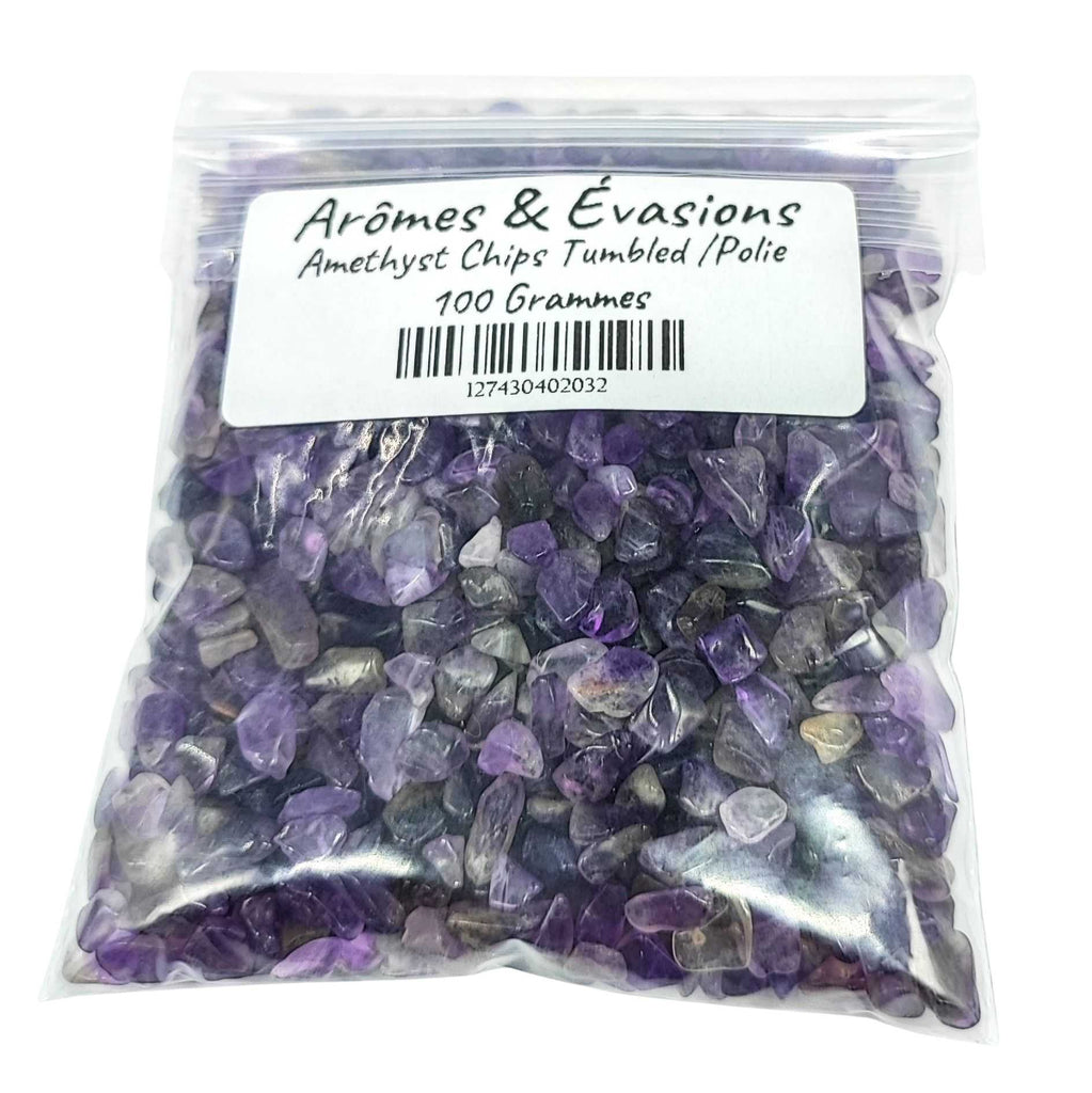Stone -Tumbled Chips -Amethyst -5 to 10mm 100 g