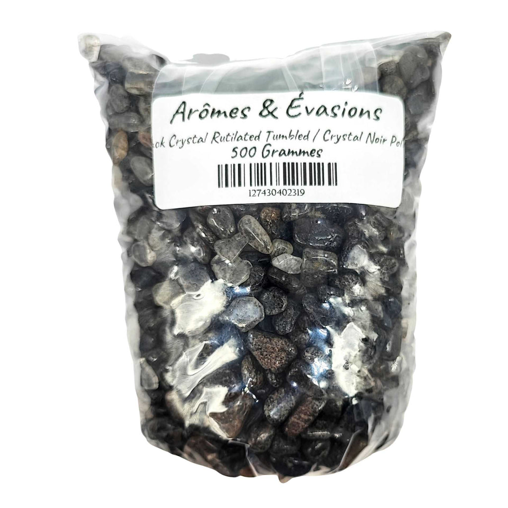 Stone -Tumbled Chips -Black Crystal Rutilated 500 g