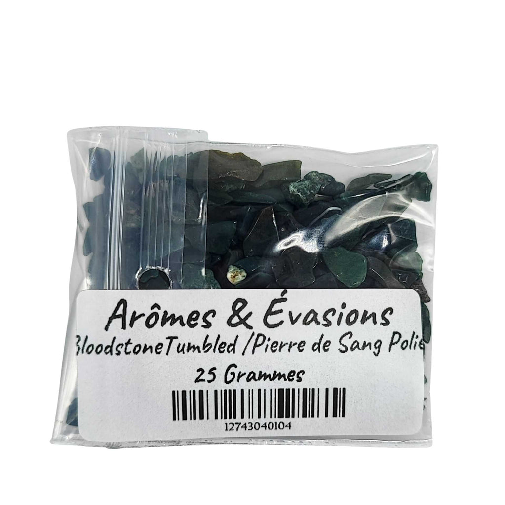 Stone -Tumbled Chips -Bloodstone -3 to 5mm 25 g
