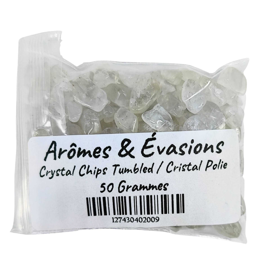 Stone -Tumbled Chips -Crystal Quartz -5 to 8mm 50 g