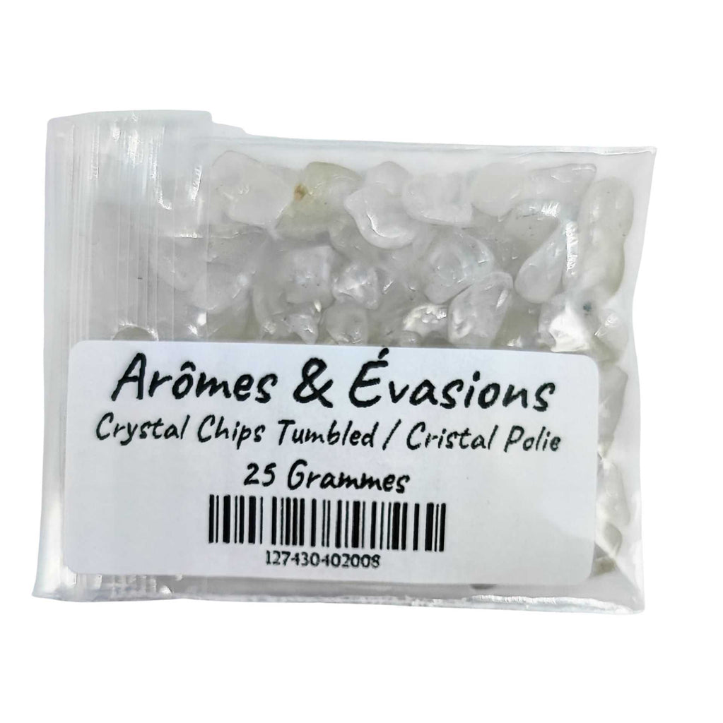 Stone -Tumbled Chips -Crystal Quartz -5 to 8mm 25 g