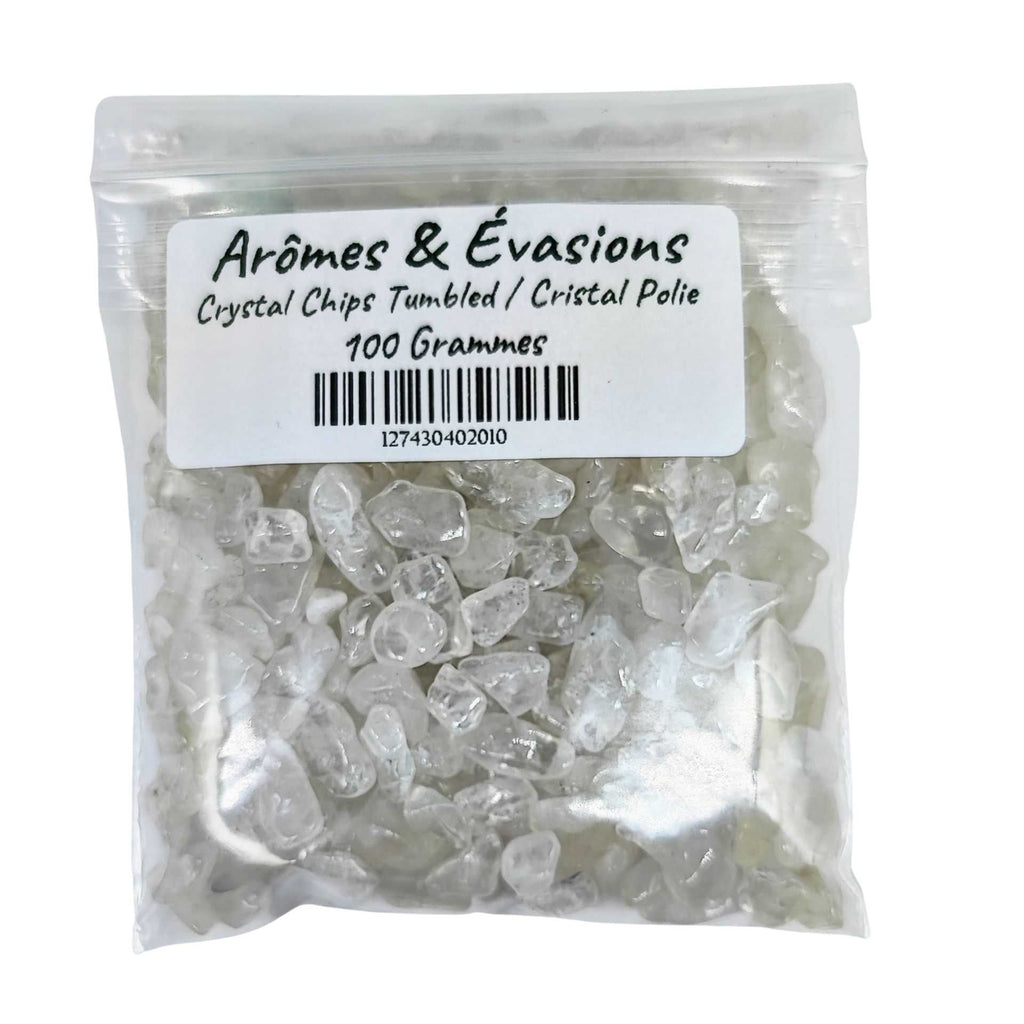 Stone -Tumbled Chips -Crystal Quartz -5 to 8mm 100 g