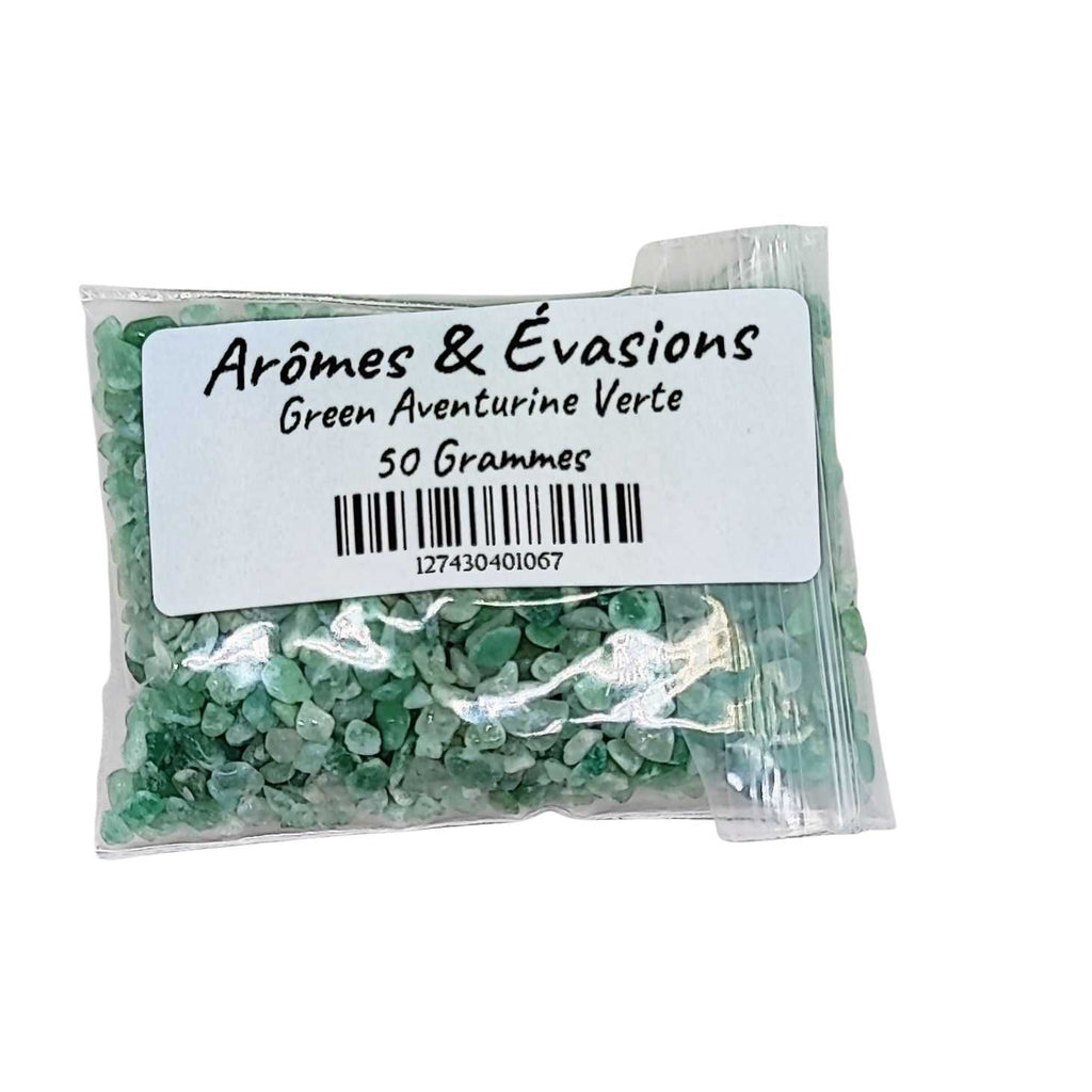 Stone -Tumbled Chips -Green Aventurine -2 to 4mm 50 g