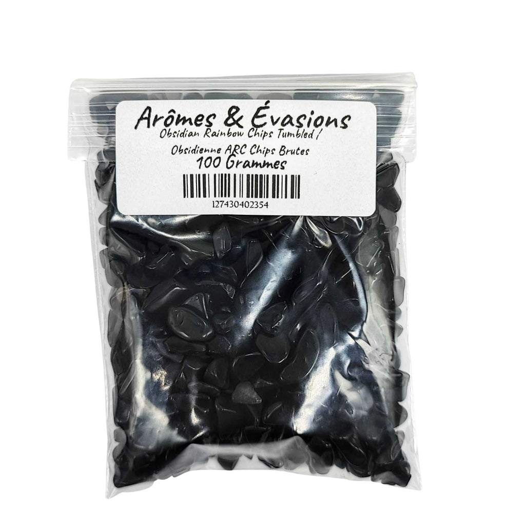 Stone -Tumbled Chips -Obsidian Rainbow 100 g