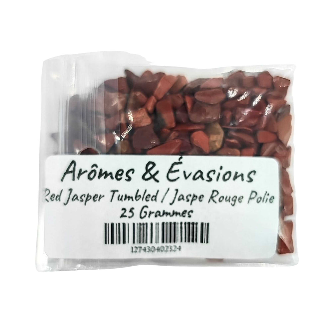 Stone -Tumbled Chips -Red Jasper -3mm to 5mm 25 g